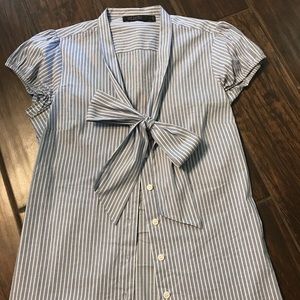 Blue and white striped top from The Limited